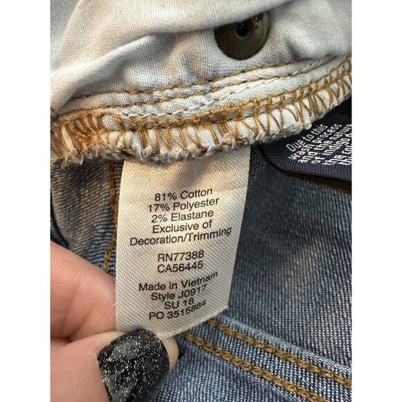 J Crew Floral Embroidered Denim Mini Skirt Raw Hem Fringe Size 2 Boho Y2K - Picture 3 of 7